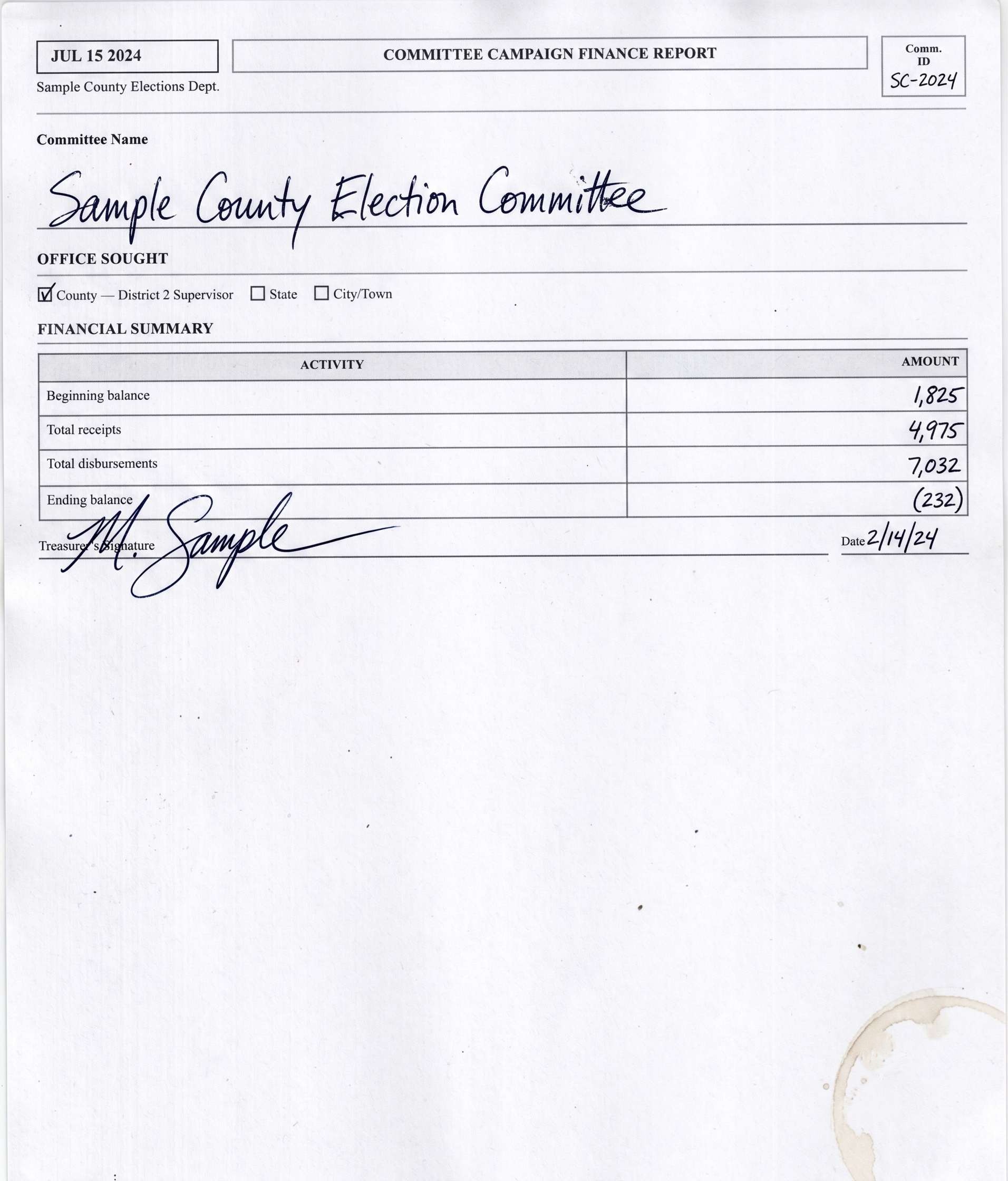 Original scanned handwritten document