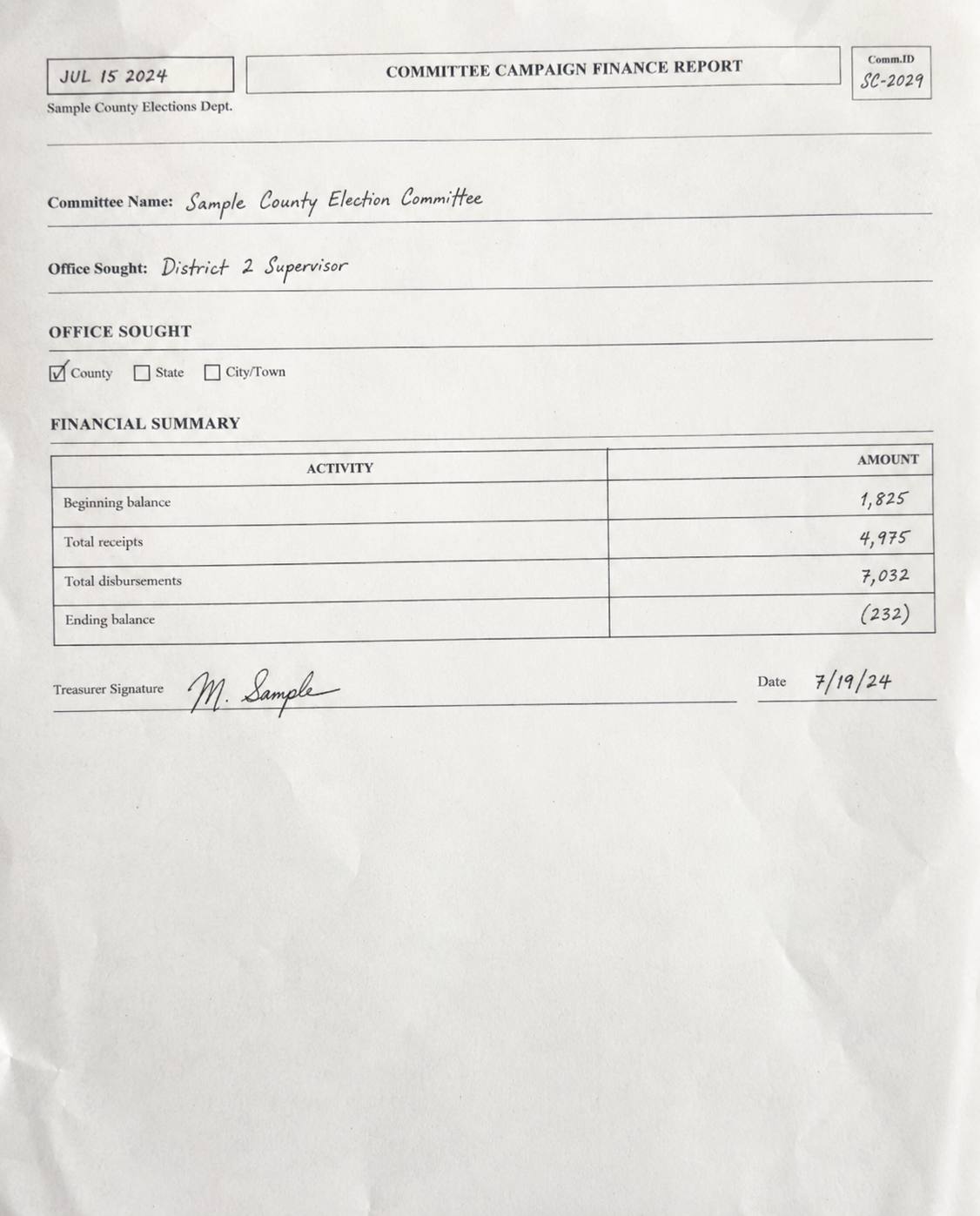 Scanned document being ingested